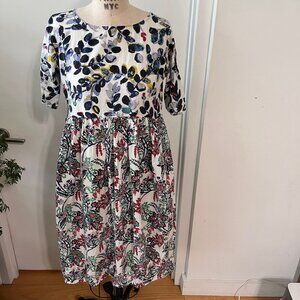 ANOUK Cotton Floral Boho Flowy Dress Size Medium